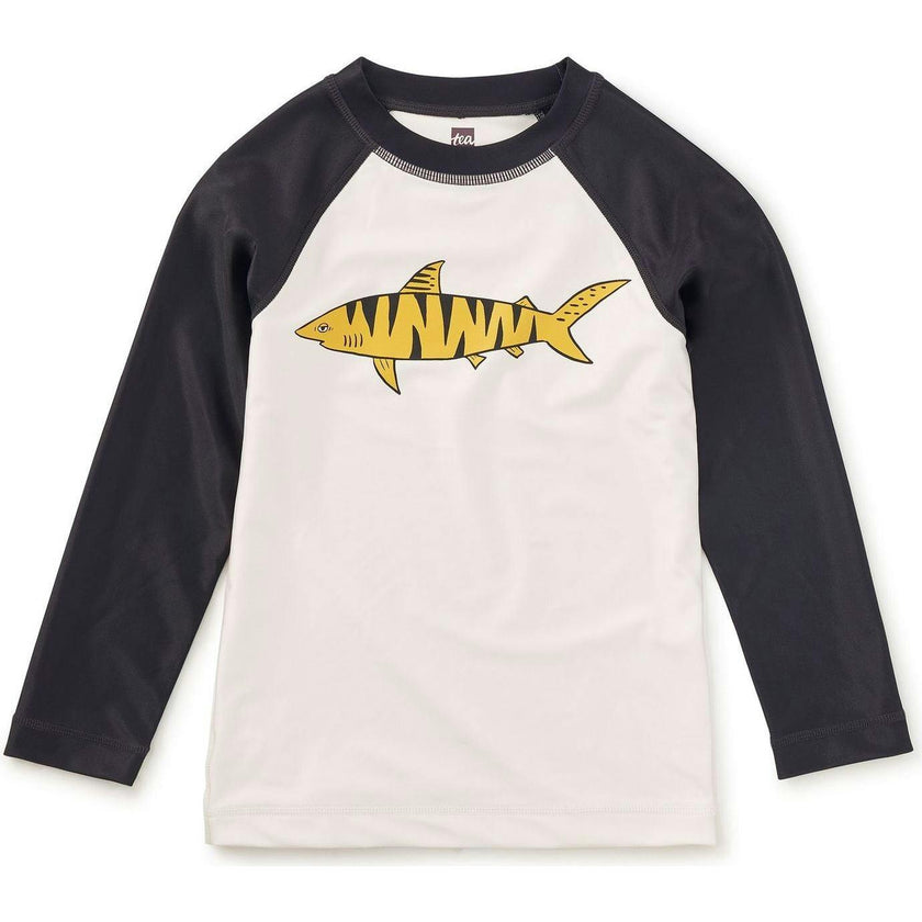 Long Sleeve Graphic Rash Guard, White