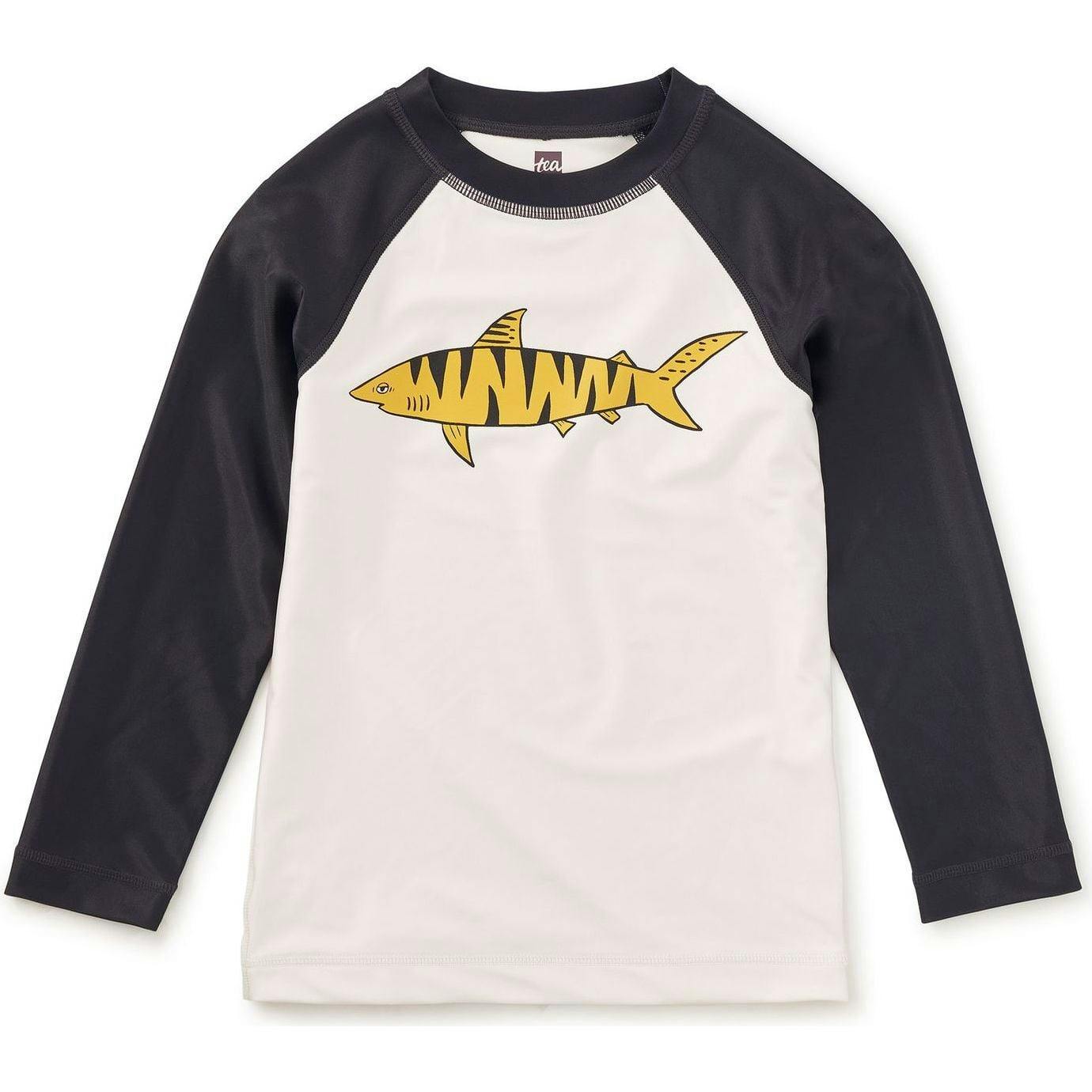 Long Sleeve Graphic Rash Guard, White