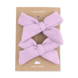 Solid Winsome Orchid - 2 Pack Bow Clips