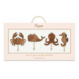 Cove Coastal Wooden Wall Hooks (Set of 4)