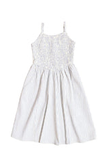 Mini Maxwell Dress in Blue & White Pinstripe