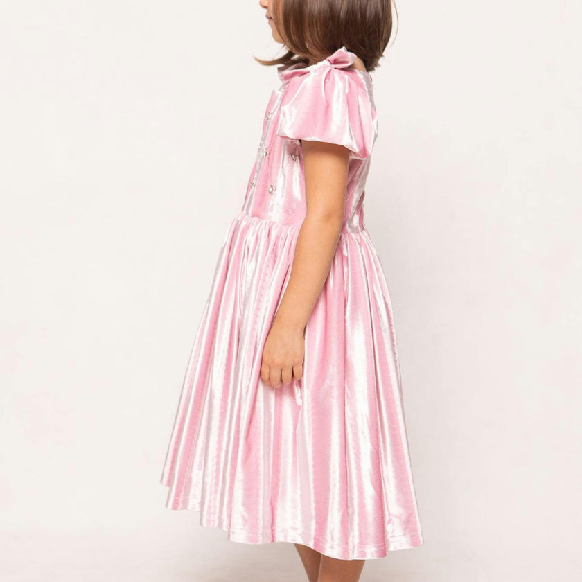 Mini Tiara Dress in Pink Velvet