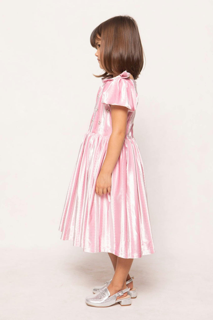 Mini Tiara Dress in Pink Velvet