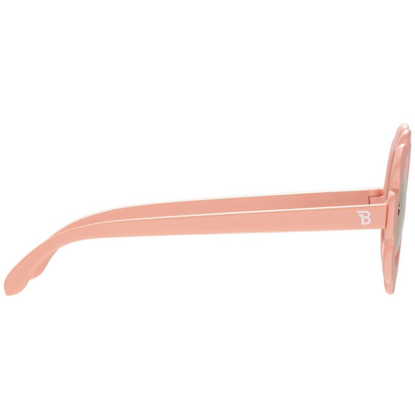 Polarized Flower: Rose Gold Mirrored Lens