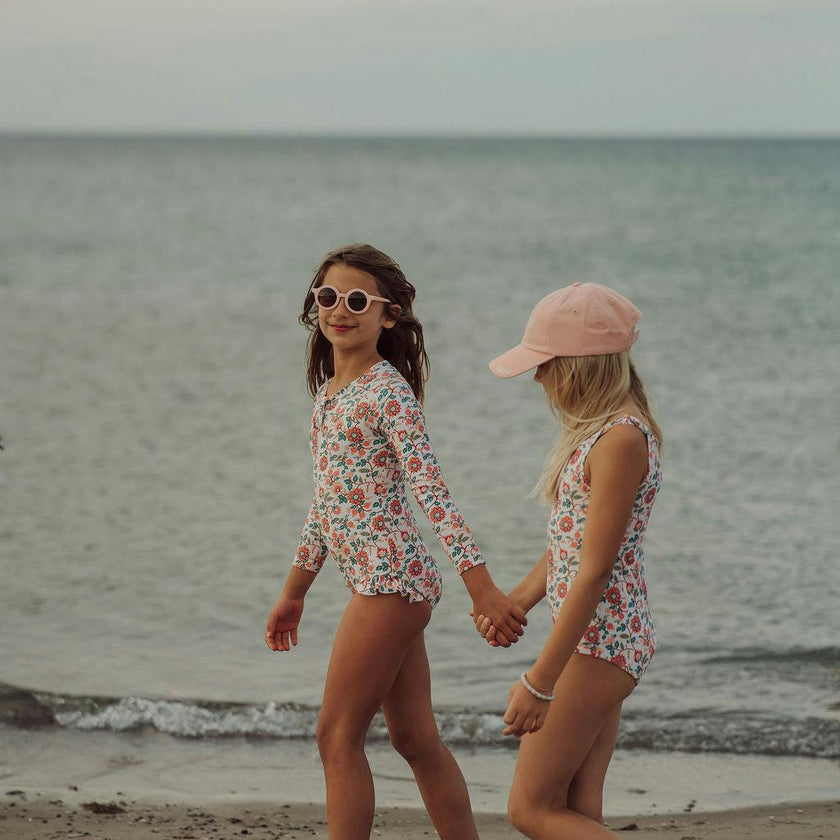 Long Sleeve Rashguard Ruffle Swimsuit | UPF + Recycled - In Bloom
