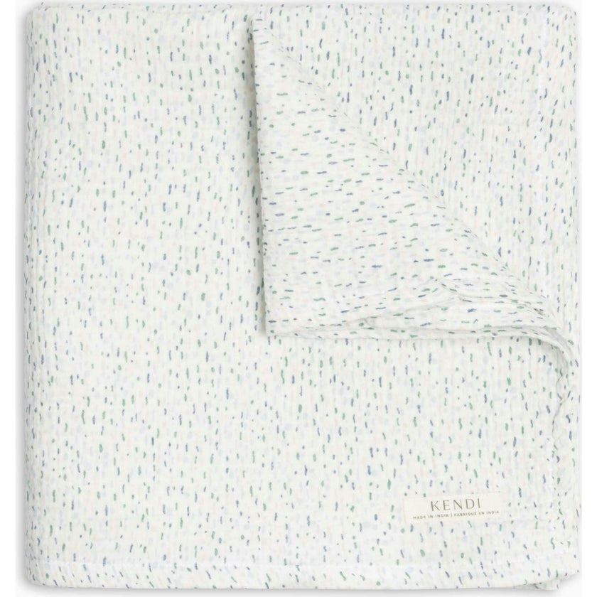 Muslin Swaddle Blanket - Pinehurst / Powder + Shell