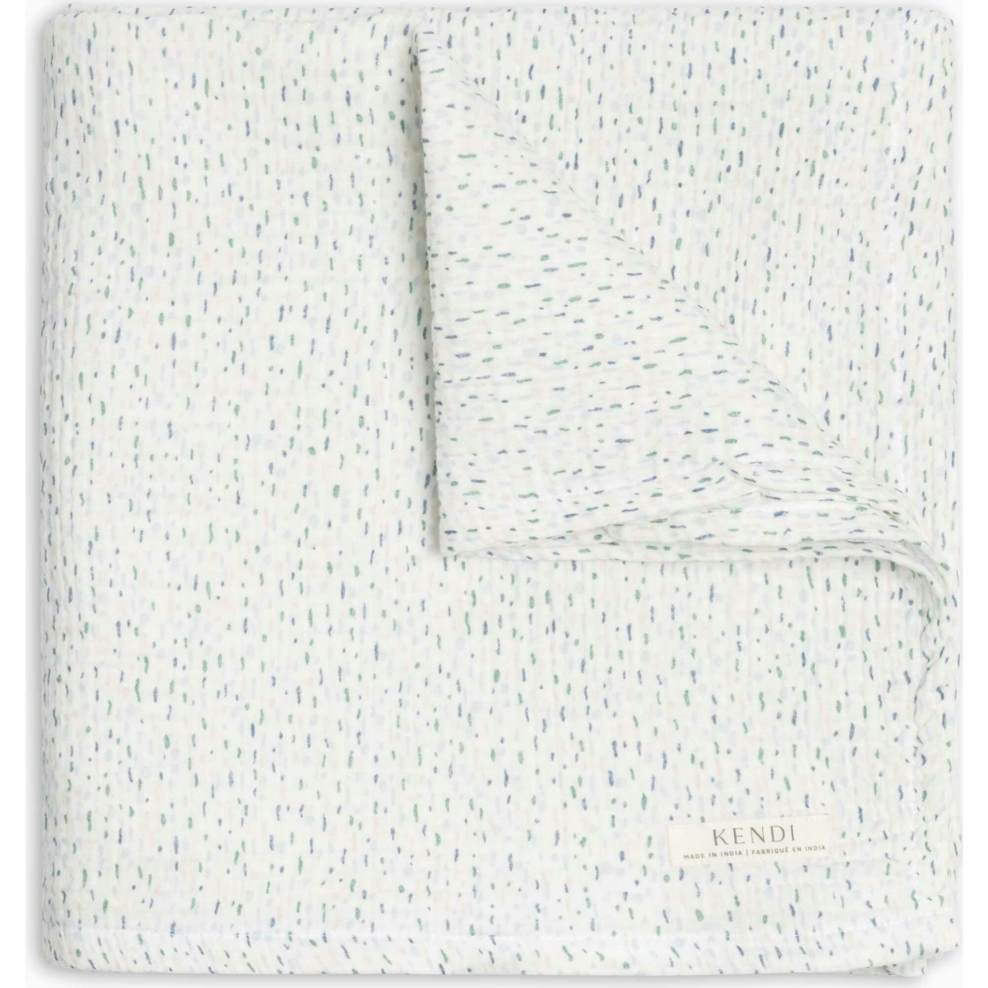 Muslin Swaddle Blanket - Pinehurst / Powder + Shell