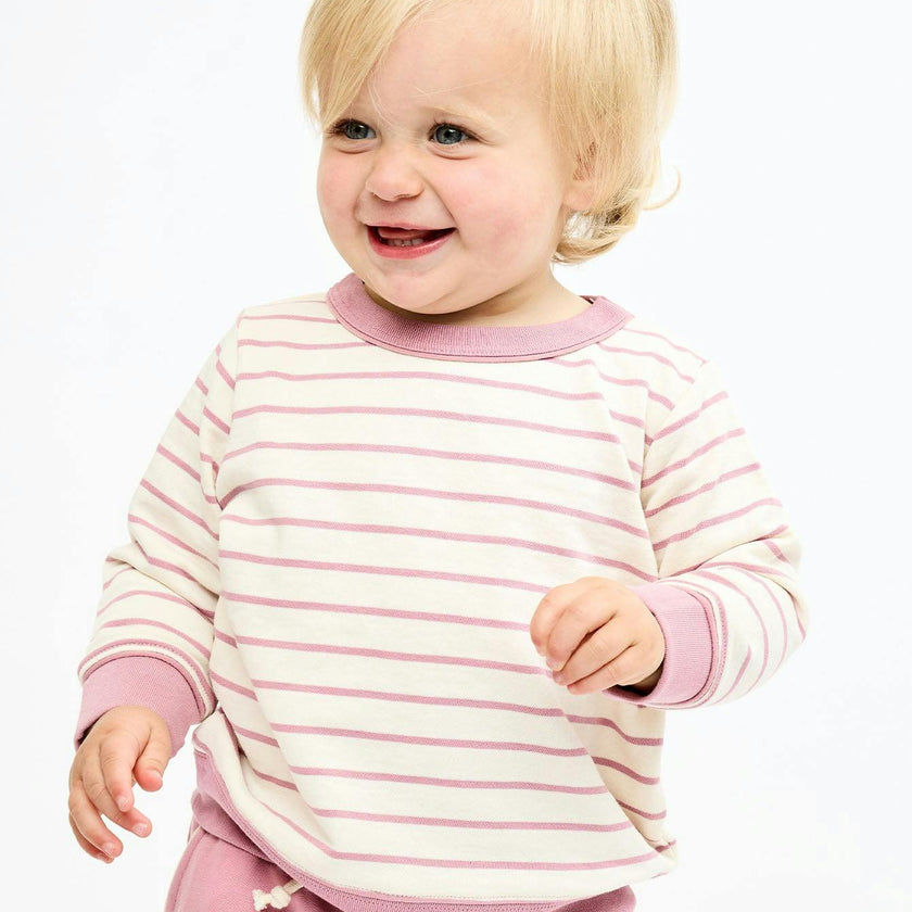 Remy Sweatshirt, Rose French Stripe