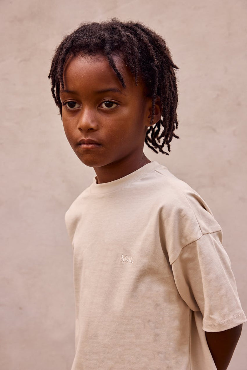 Relaxed Organic Cotton T-Shirt With SOW Embroidery