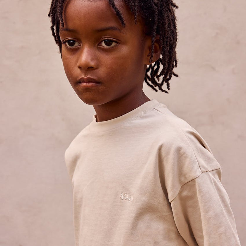 Relaxed Organic Cotton T-Shirt With SOW Embroidery