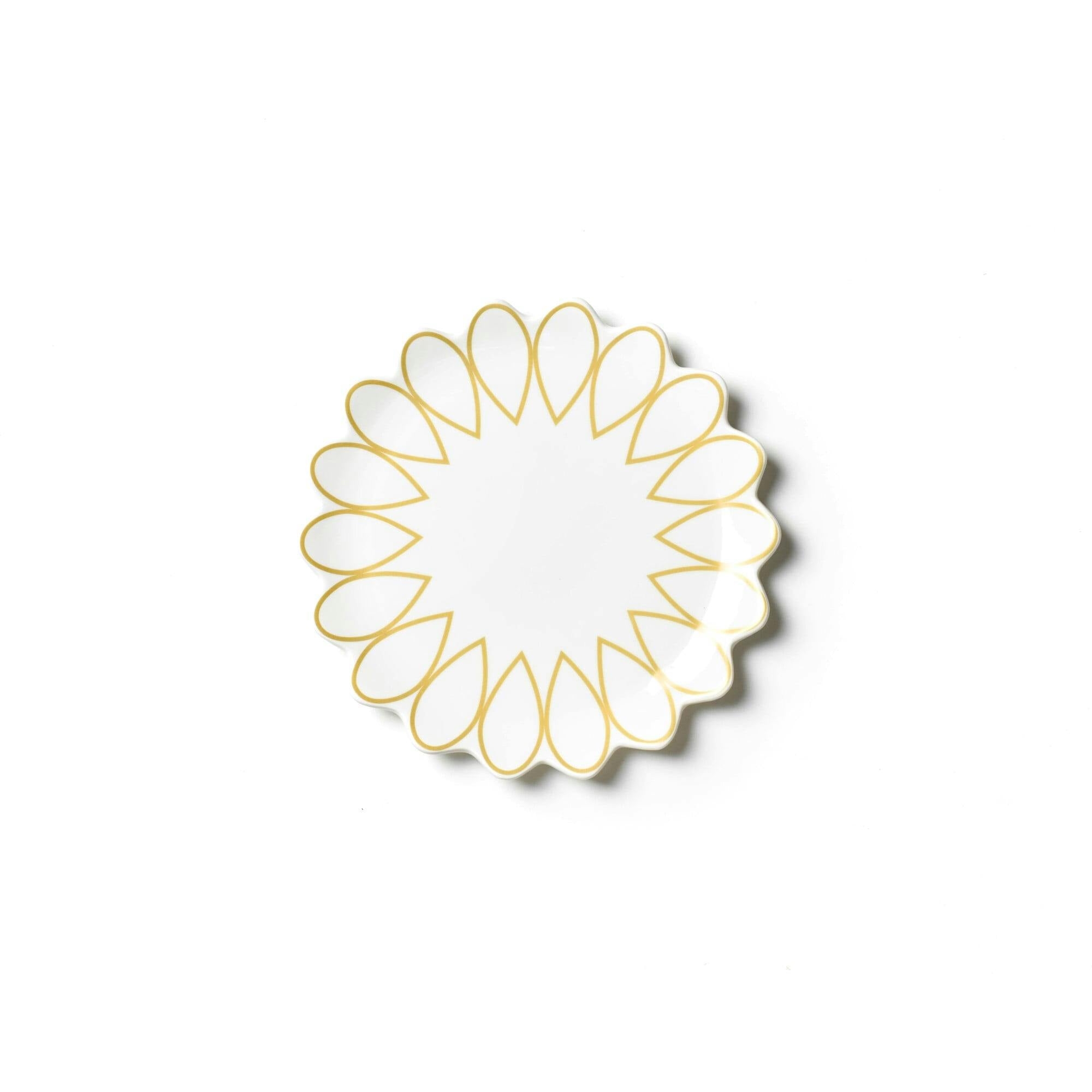 Gold Scallop Salad Plate