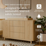 Pogo Tambour Extra Wide Assembled Dresser (58")