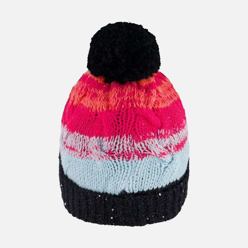 Knit Hat Gradient Blue, Coral And Fuschia