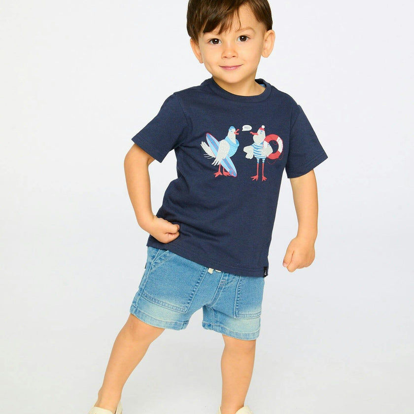 Organic Cotton Short Sleeve T-Shirt Blue