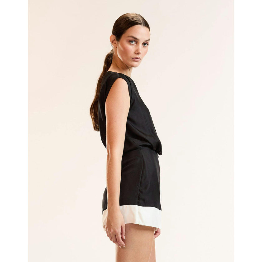 Domino Dress, Black White