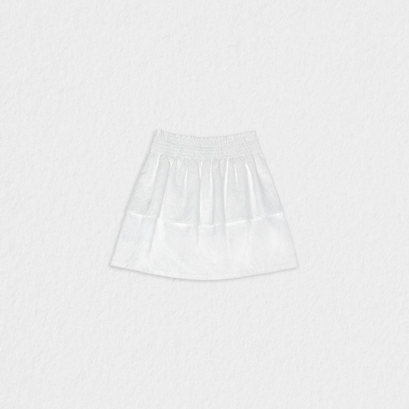Fiona Girl Skirt, White Flower Embroidery