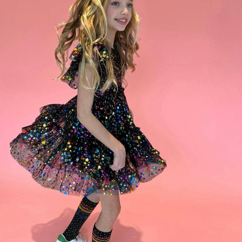 Shining Rainbow Star Tulle Dress