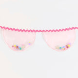 Pink Organza Pompom Garland