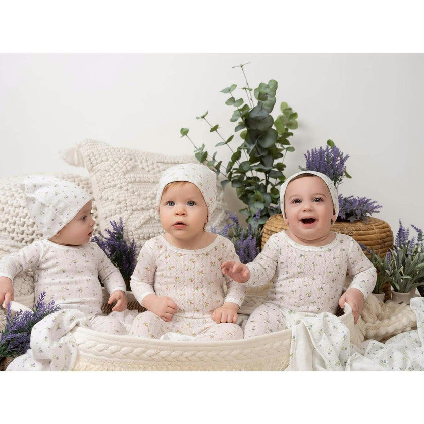 Eyelet Floral Footie
