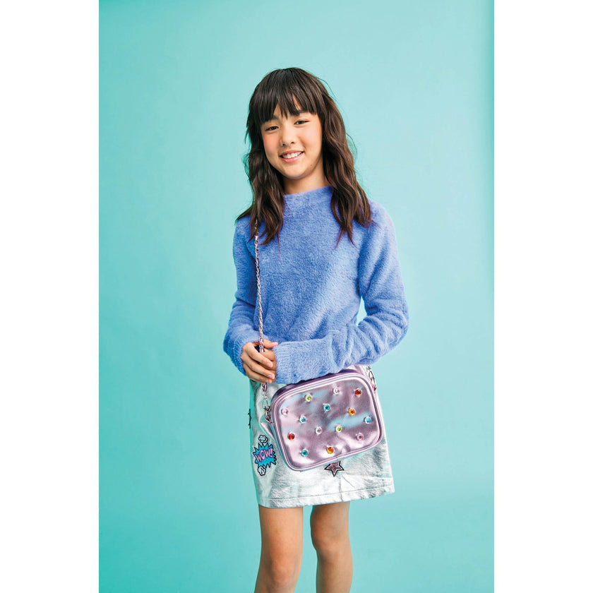 Pink Candy Gem Crossbody Bag
