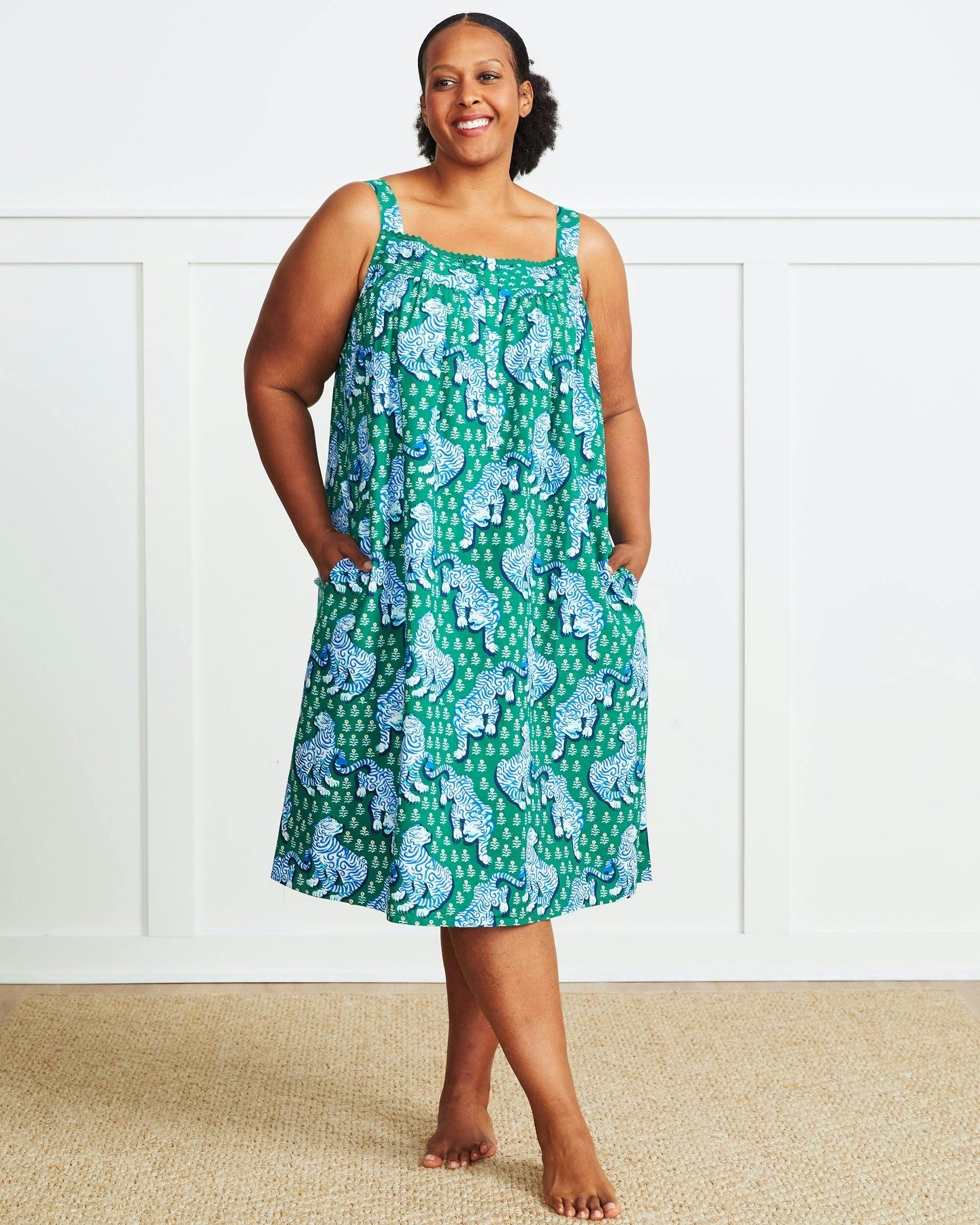 Tiger Queen - Back to Bed Nightgown - Jade