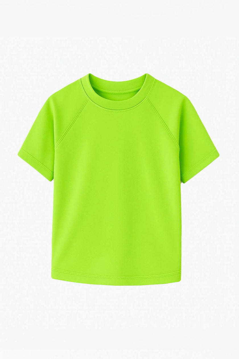 Zuma Boys Neon Lime Short Sleeve Rashguard