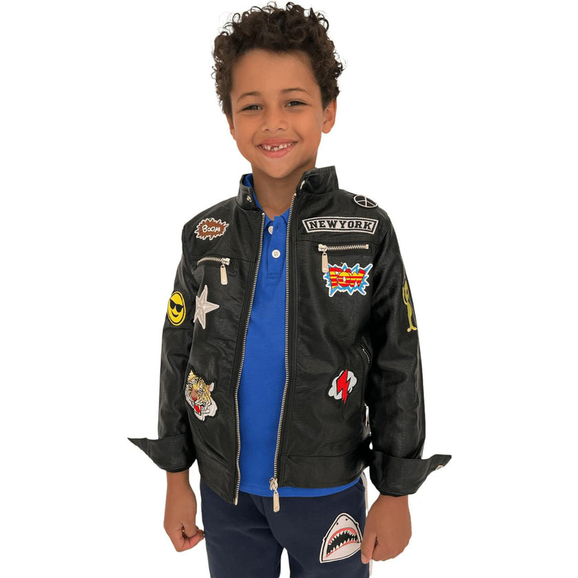 Boy All About the Patch Vegan Leather Jacket
