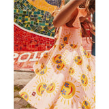Flutter Sleeve Twirl Dress, Multi