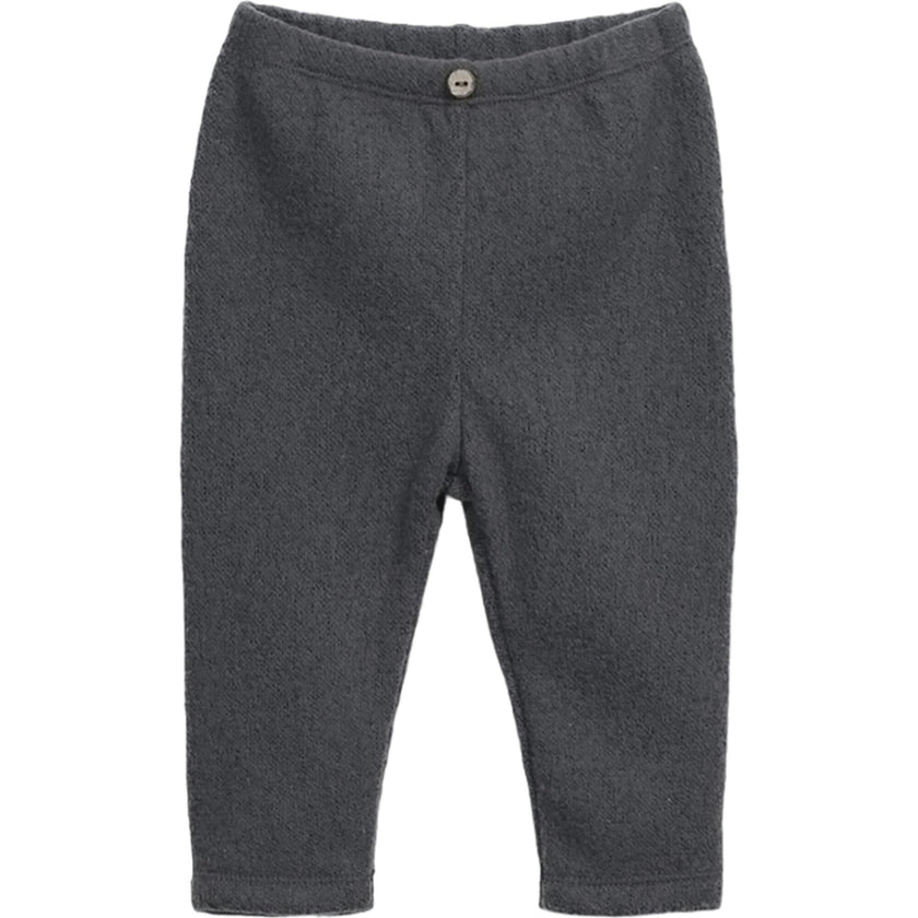 Plush Elastic Waistband Coconut Button Leggings