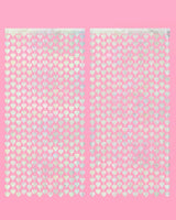 Shimmer Heart Curtain - iridescent foil curtain