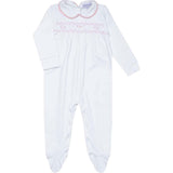 Nella Long Sleeve Smocked Footie