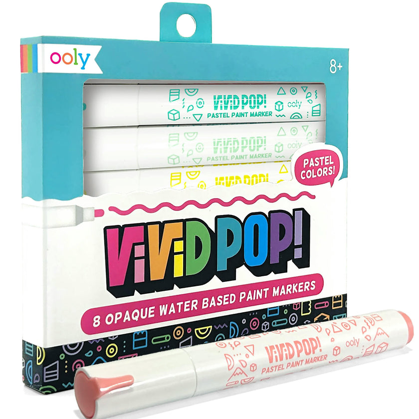 Vivid Pop! Water Based Paint Markers - Pastel - Set of 8