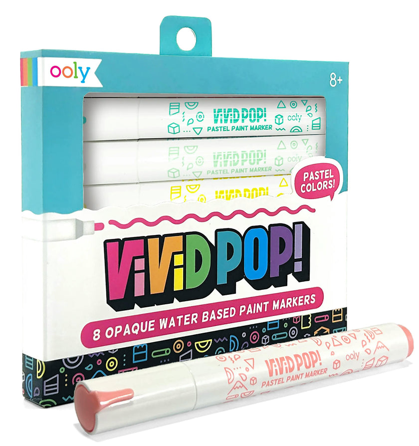 Vivid Pop! Water Based Paint Markers - Pastel - Set of 8