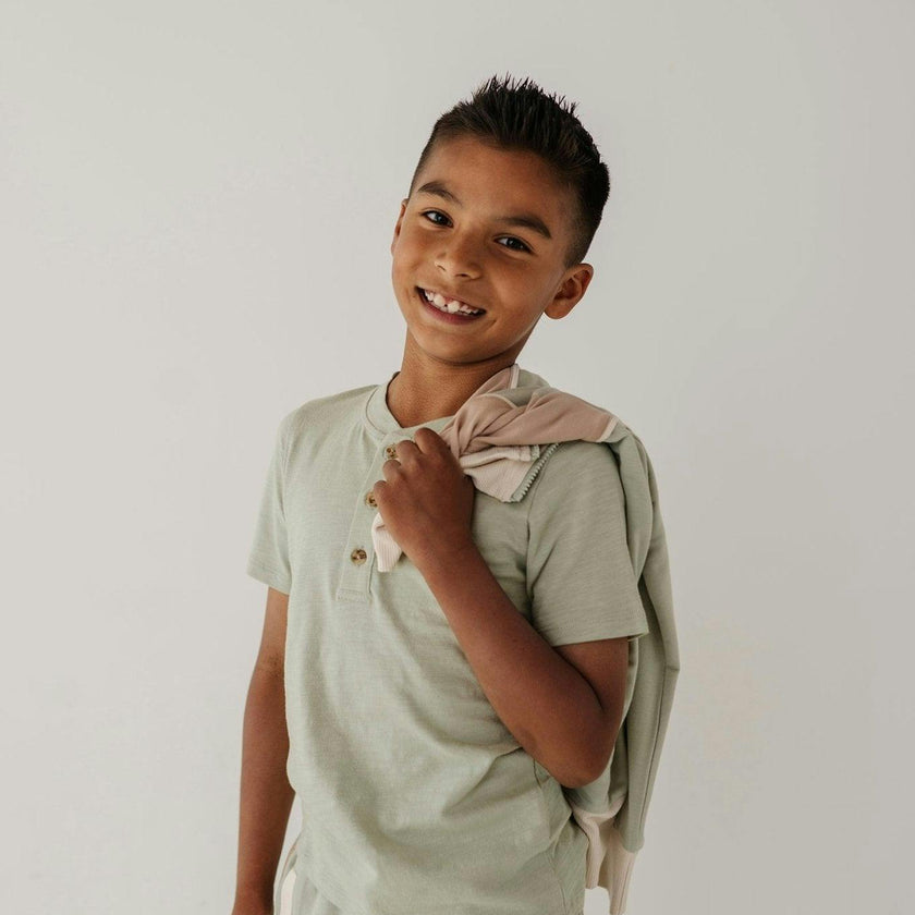 Short Sleeve Henley Shirt