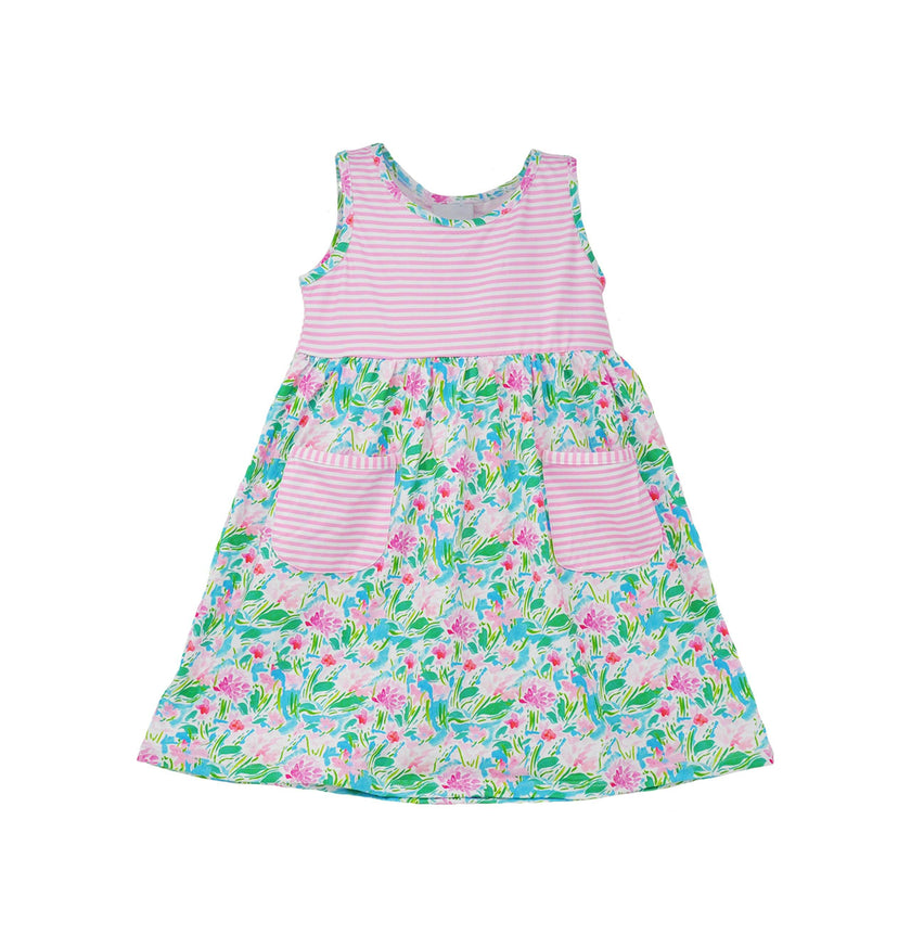 UPF 50+ Dahlia Sleeveless Dress w/ Pockets