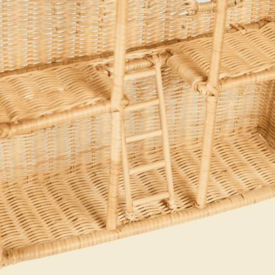 Handcrafted - Amy Dollhouse Tote - Rattan Wicker