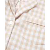 Men's Twill Pajama Set in Light Blue Gingham