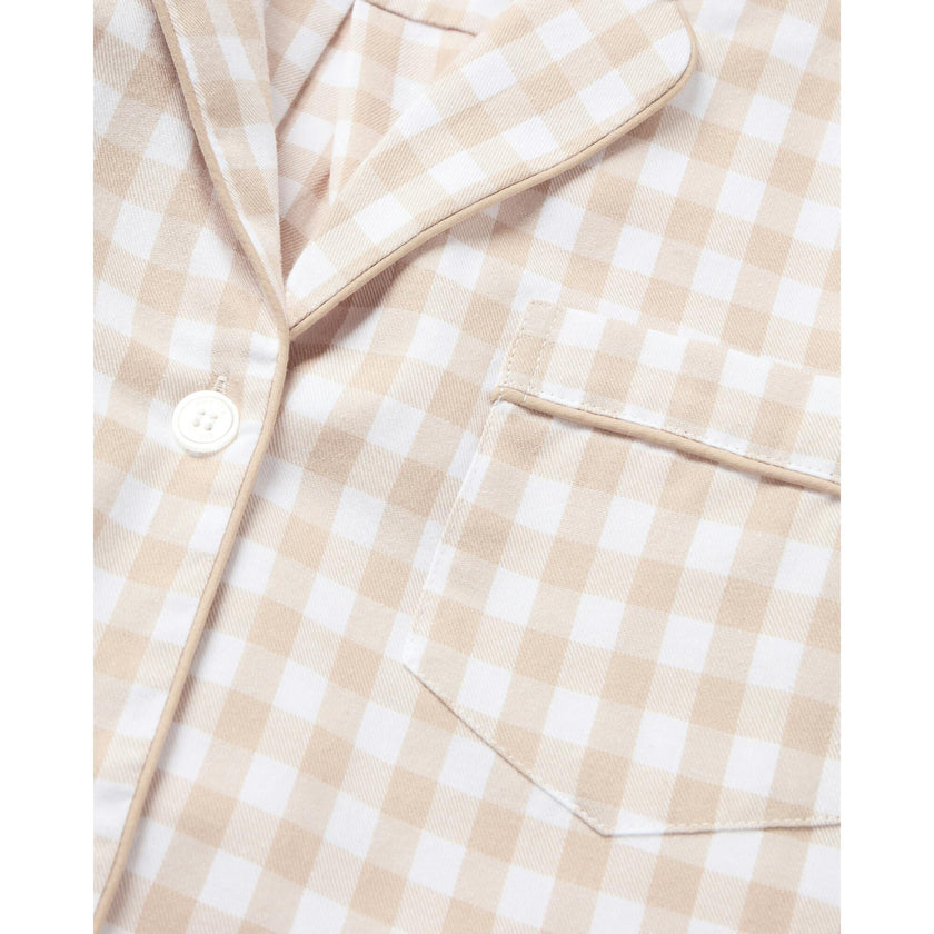 Men's Twill Pajama Set in Light Blue Gingham