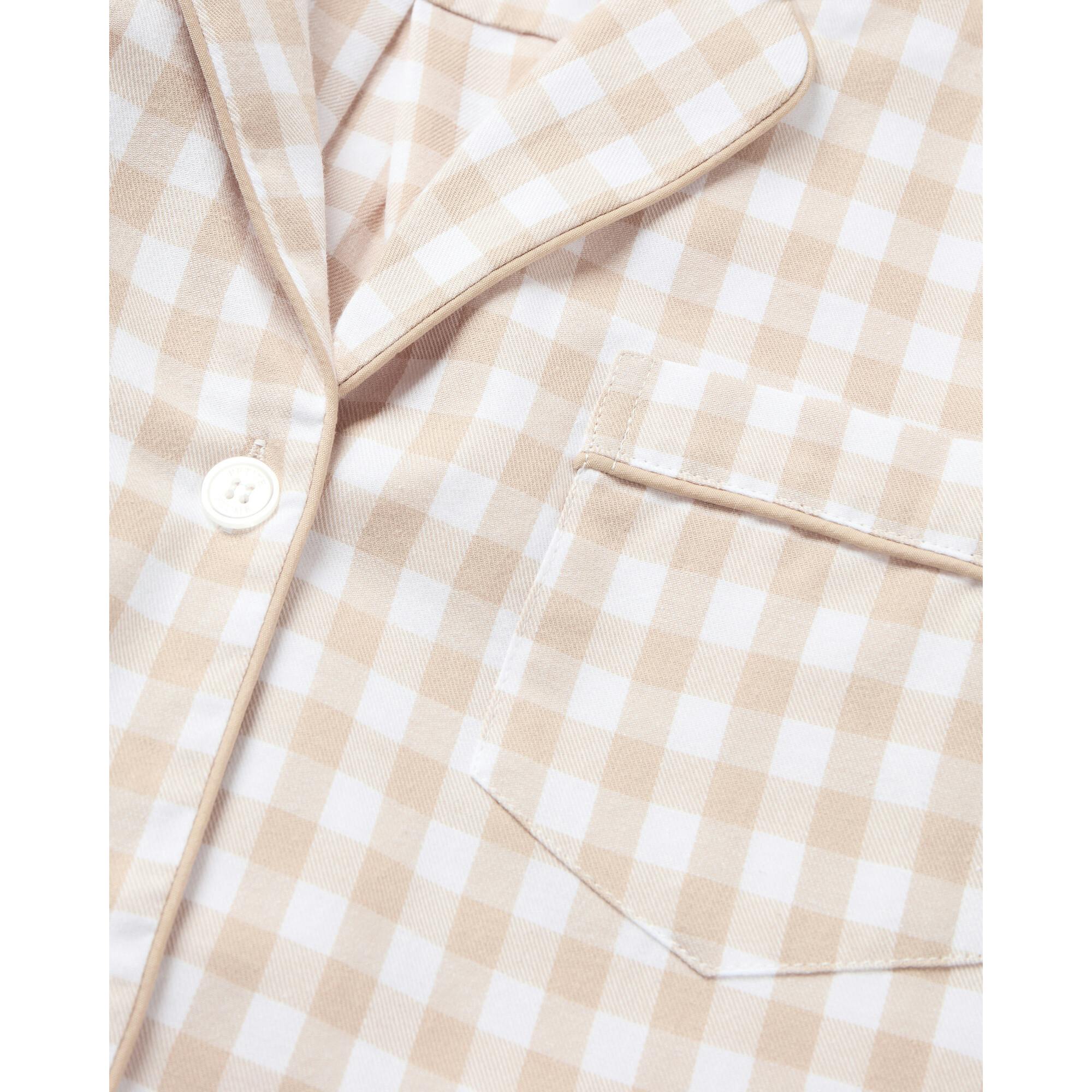Men's Twill Pajama Set in Light Blue Gingham