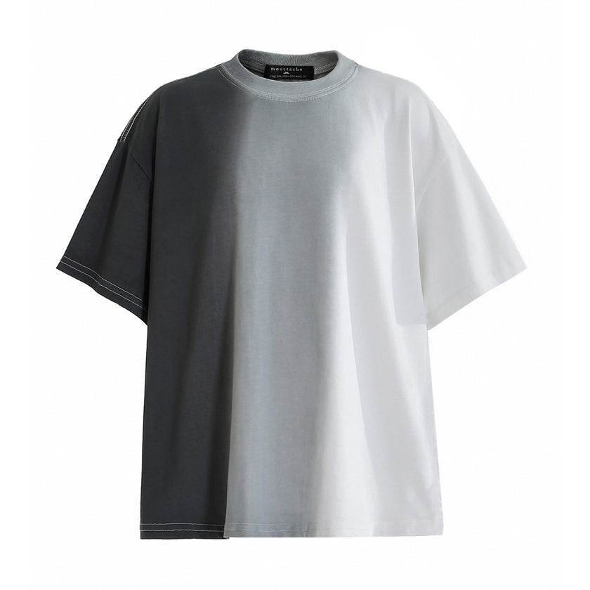 Black to White Gradient T‑Shirt