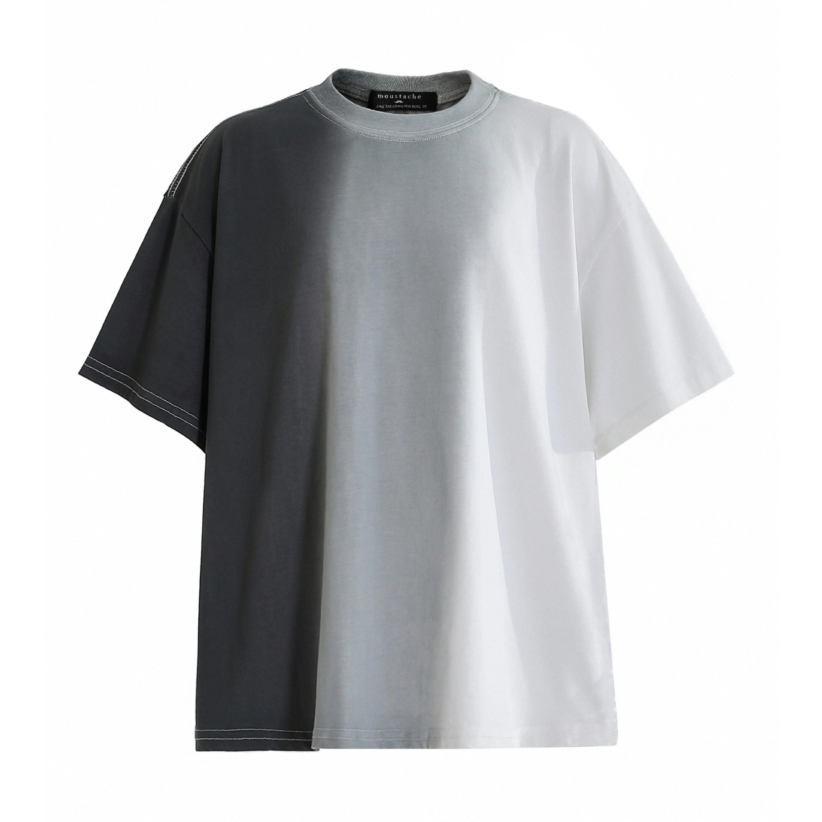 Black to White Gradient T‑Shirt