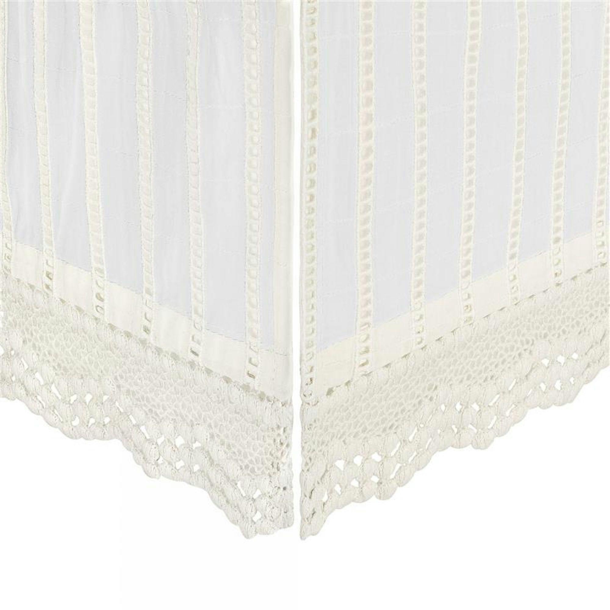 Off-White Lace Scallop Crib Skirt