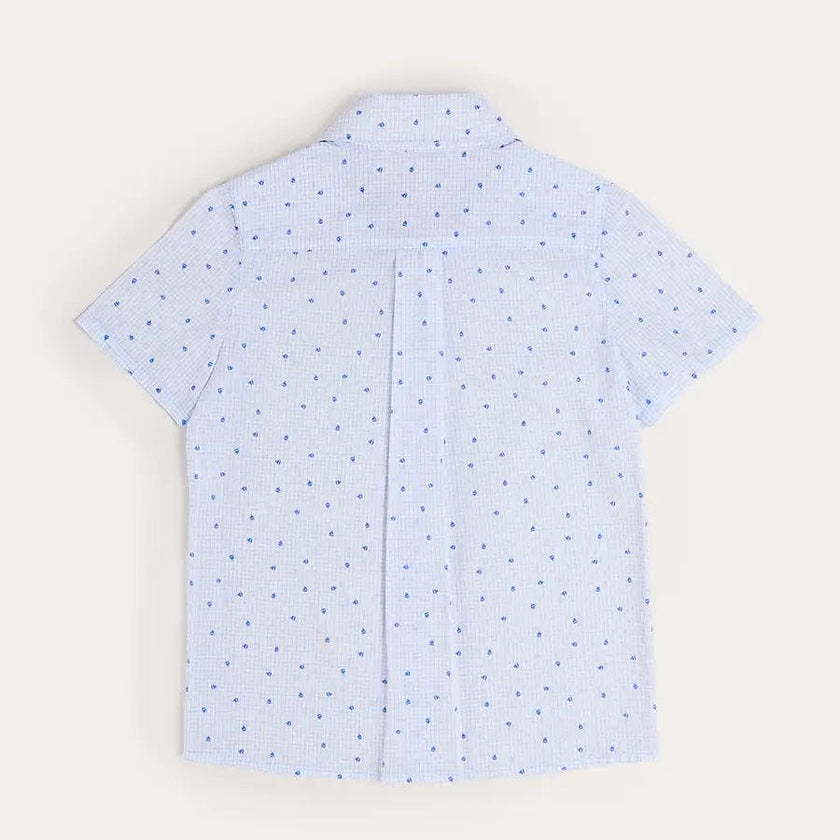 Noah Check Short Sleeve Shirt in Blue (2-10yrs)