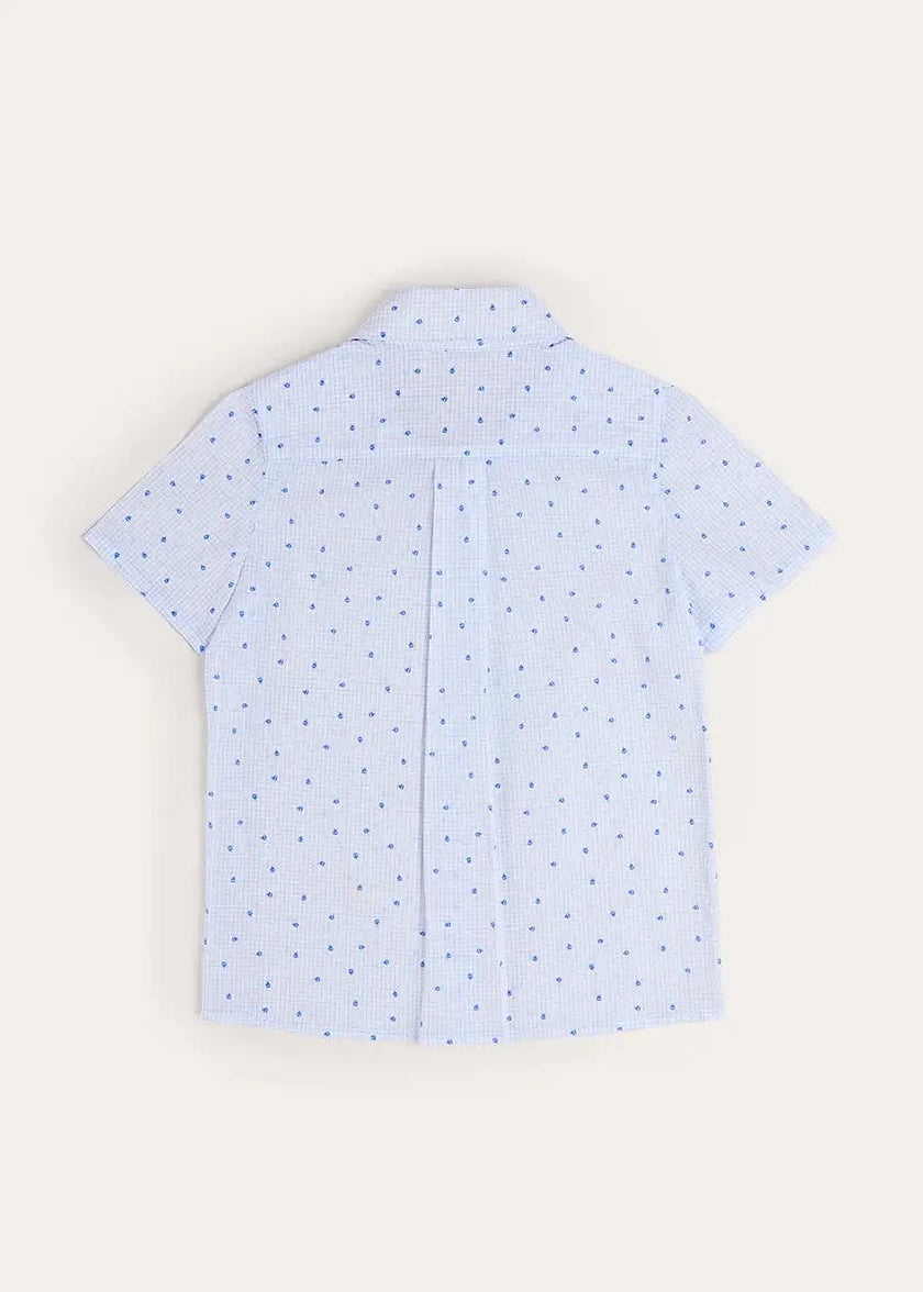 Noah Check Short Sleeve Shirt in Blue (2-10yrs)