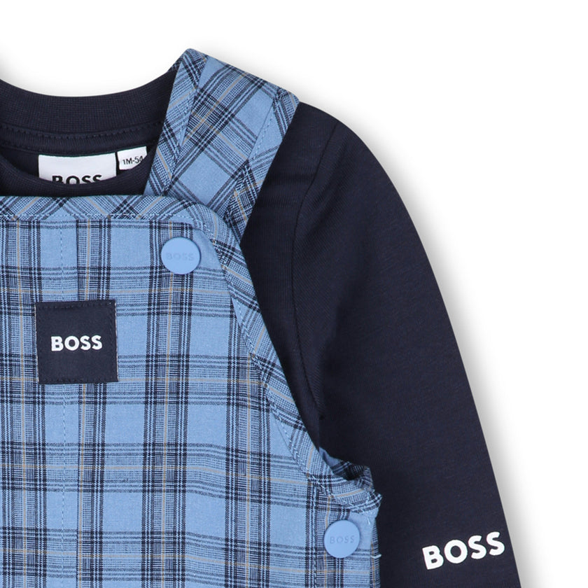 Blue Logo Baby Overall Set