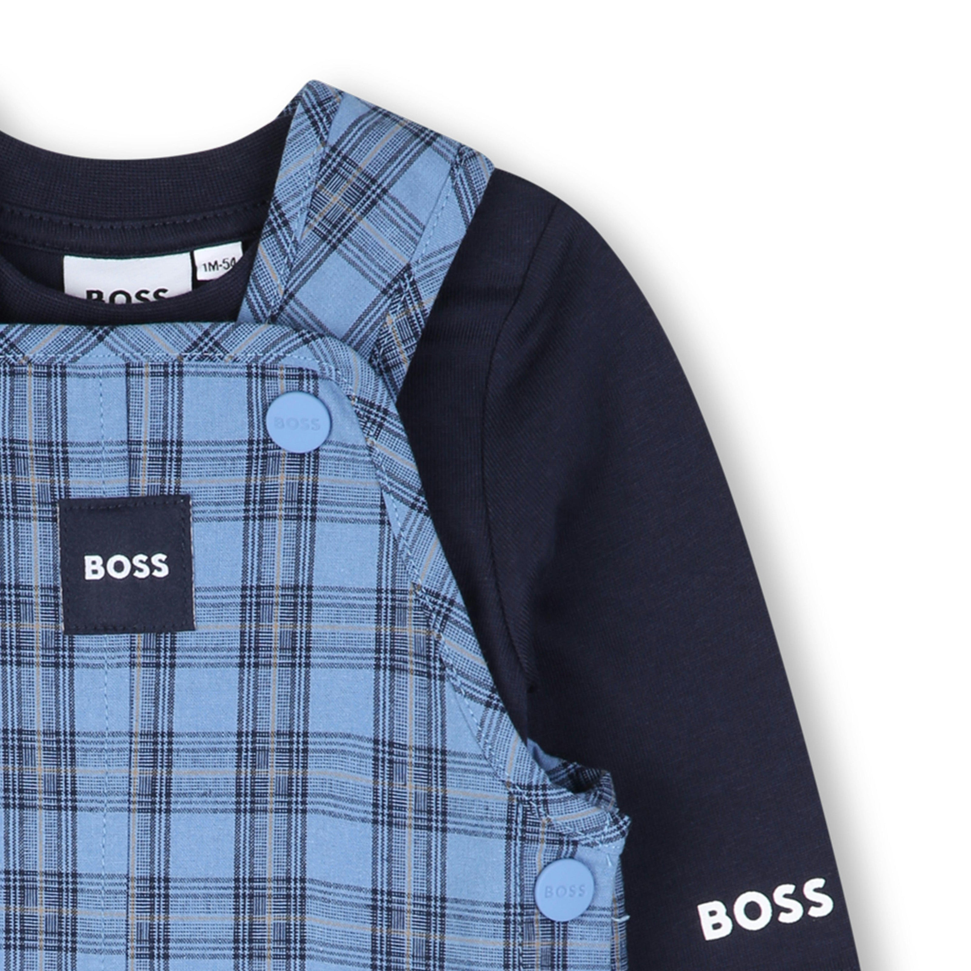 Blue Logo Baby Overall Set