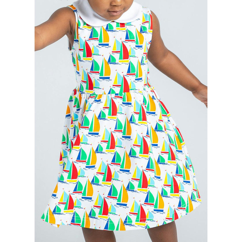 Sailboat Print Twirl Dress