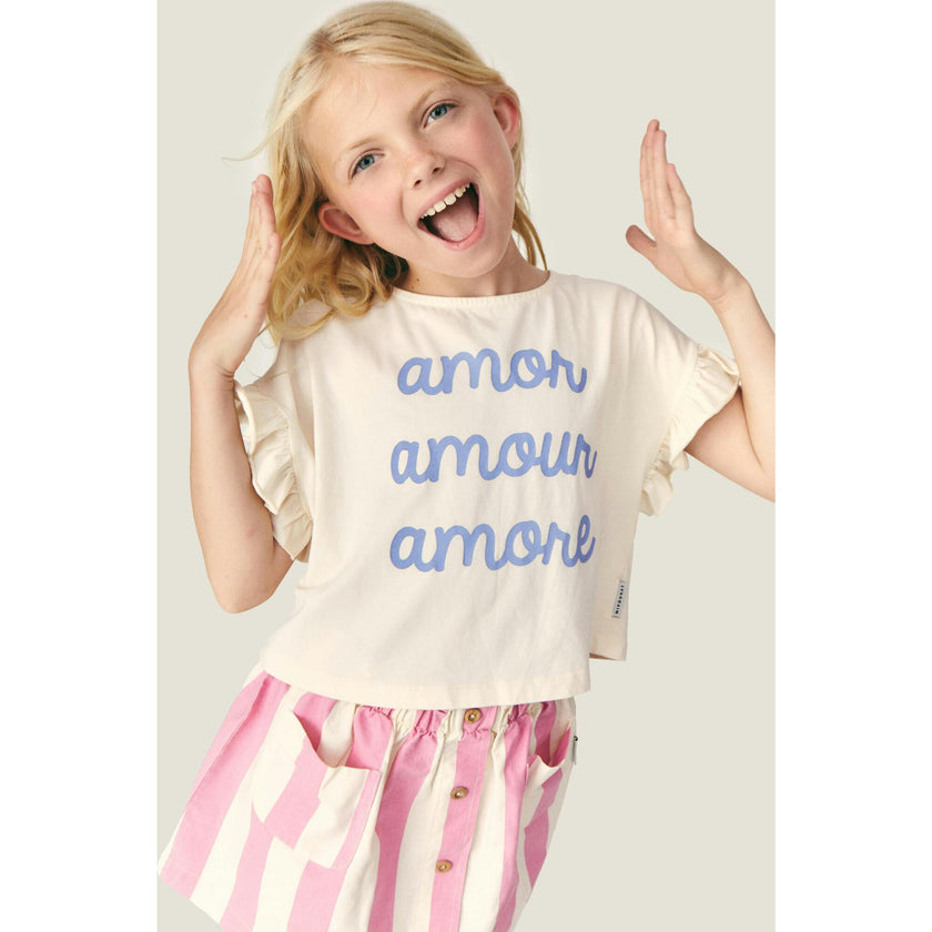 Mipounet SS26 Claude Mini, Skirt Ecru Pink