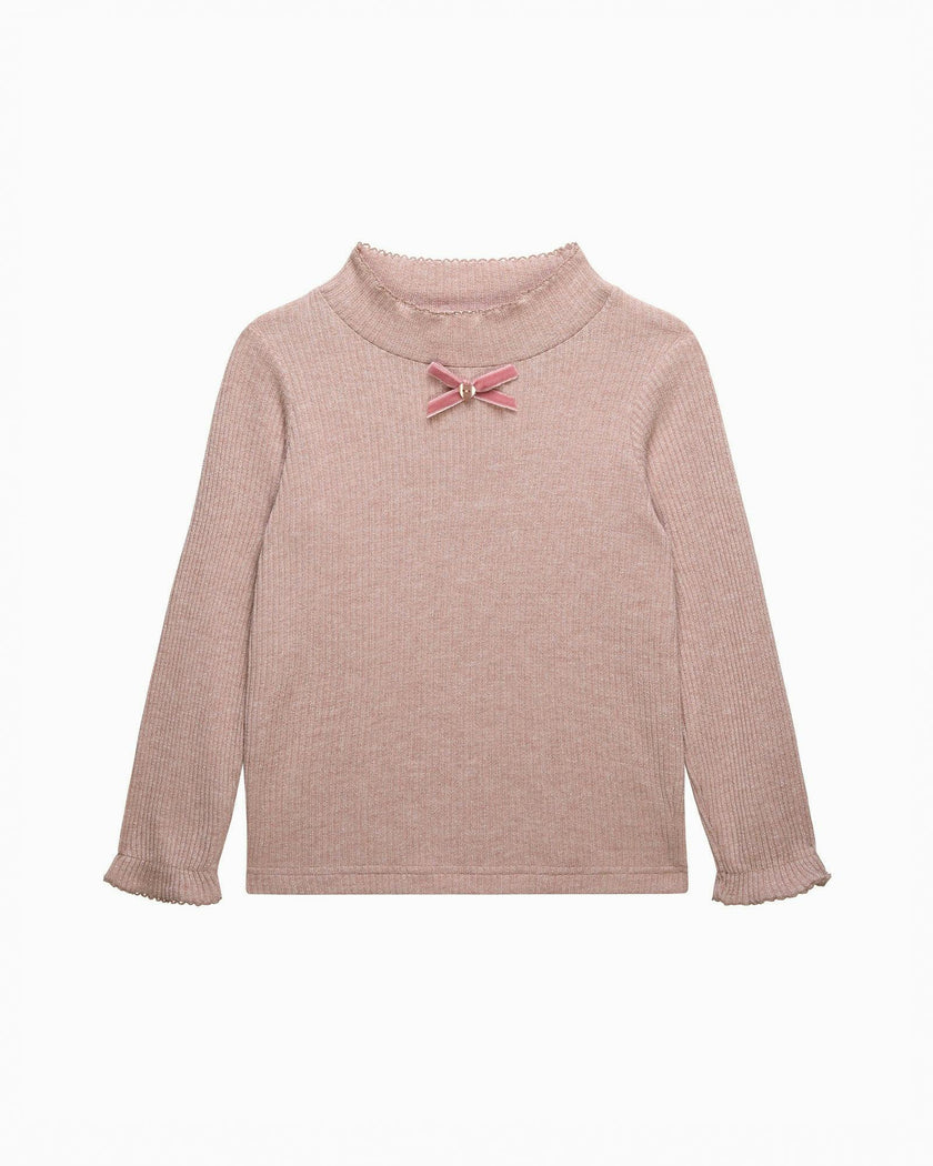 Button & Bow Sparkle Knitted Top