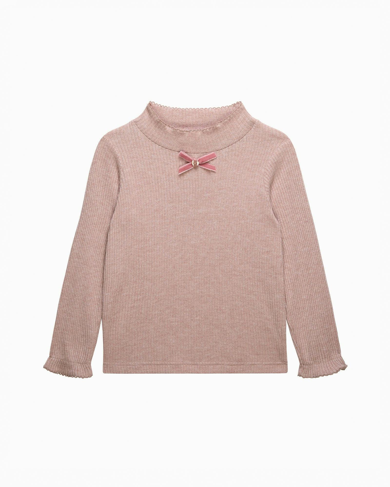 Button & Bow Sparkle Knitted Top